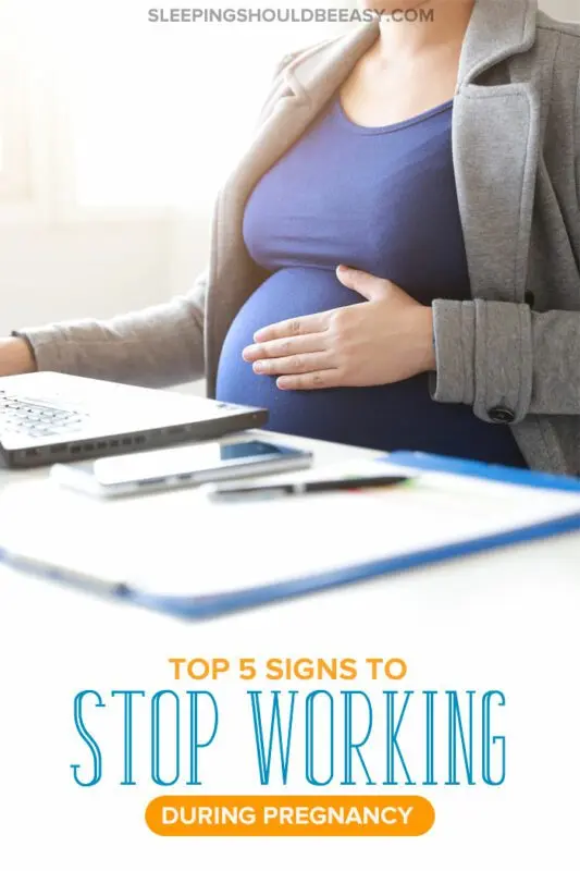 Pregnant at work, stopping is not the only solution!