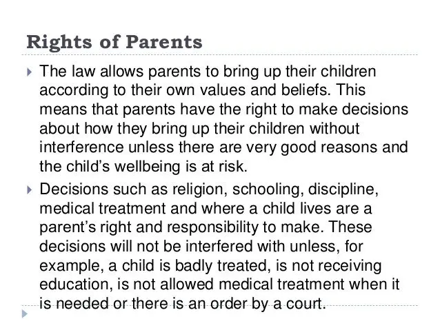 Rights and duties of divorced parents