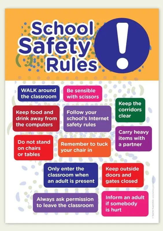 Safety rules on the way to school