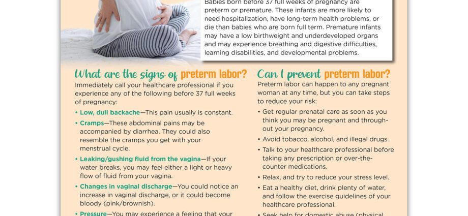 The Threat of Premature Childbirth (PAD)
