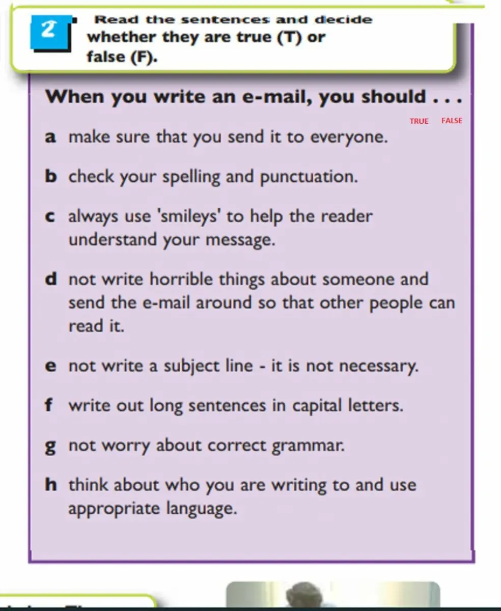 True / false on the correct user guide for screens