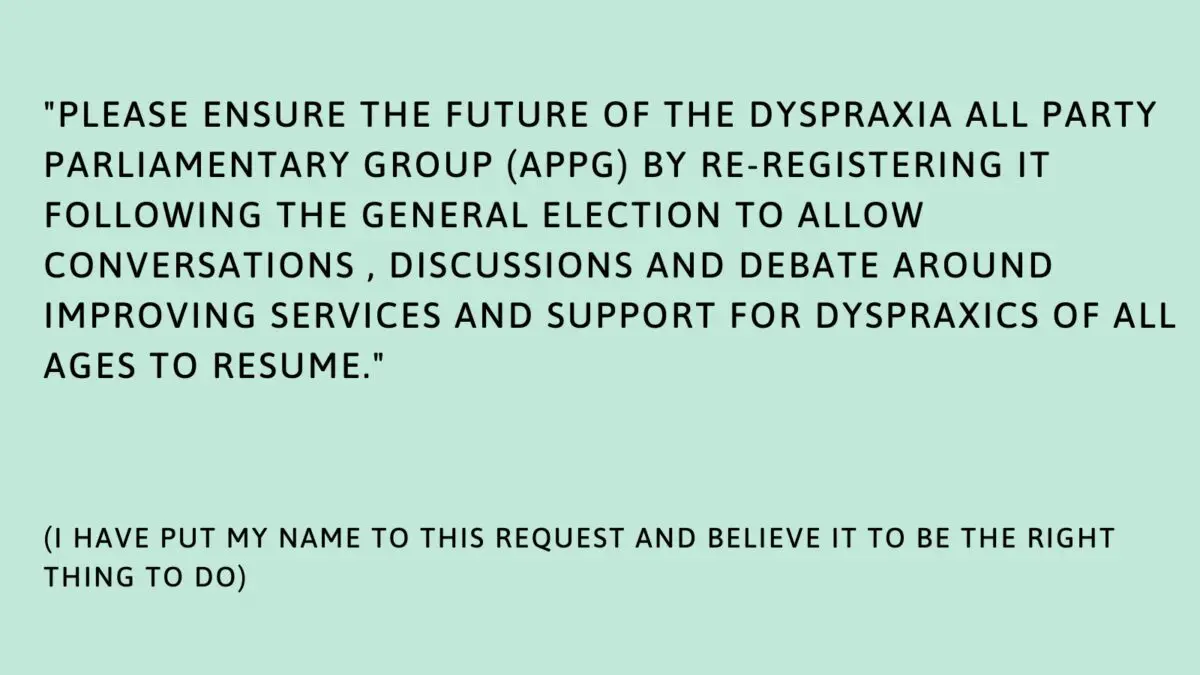 What future for dyspraxics?