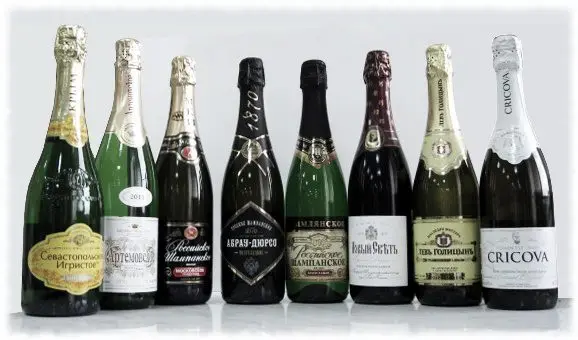 10 popular brands of Russian champagne