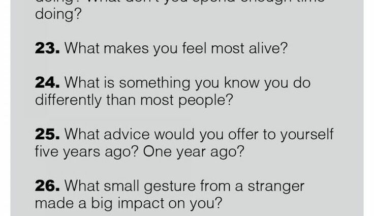 21 self-talk questions