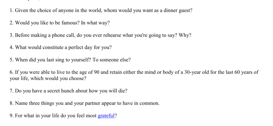 28 questions that bring you closer to people