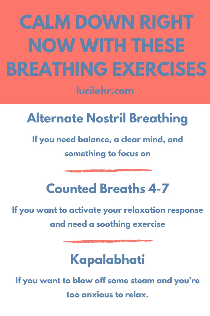 4 exercises to calm down