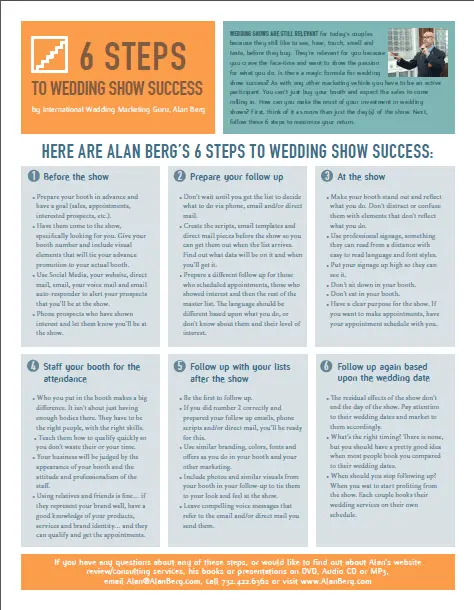 6 steps to a successful wedding