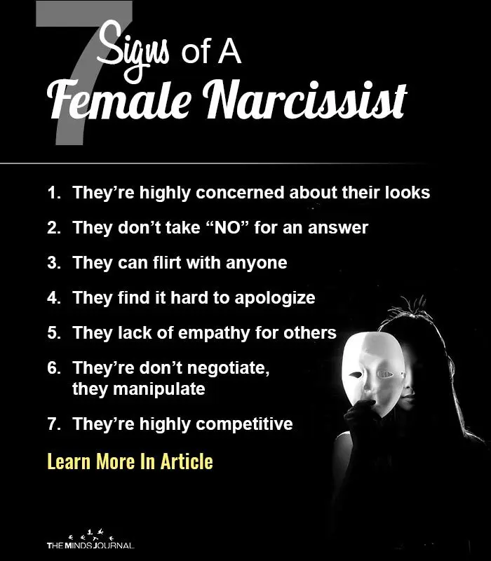 7 Signs of a Narcissist Woman