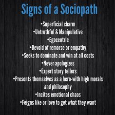 7 signs of a sociopath