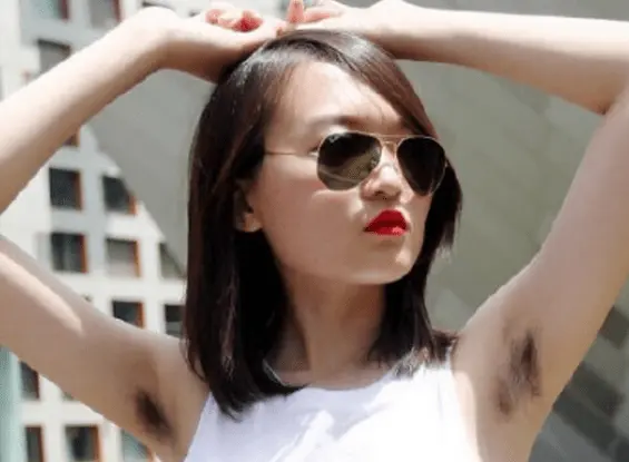 Armpit hair as a sign of freedom