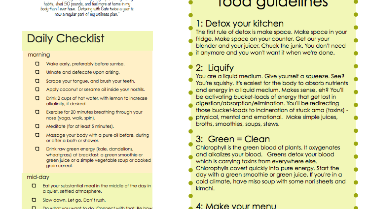 Ayurveda: clean energy menu