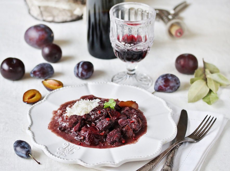 Beef stew in red wine