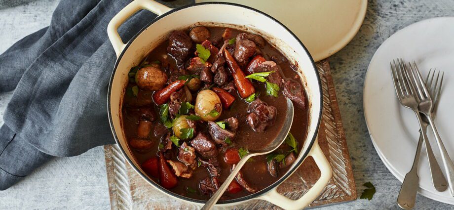 Beef stew in red wine