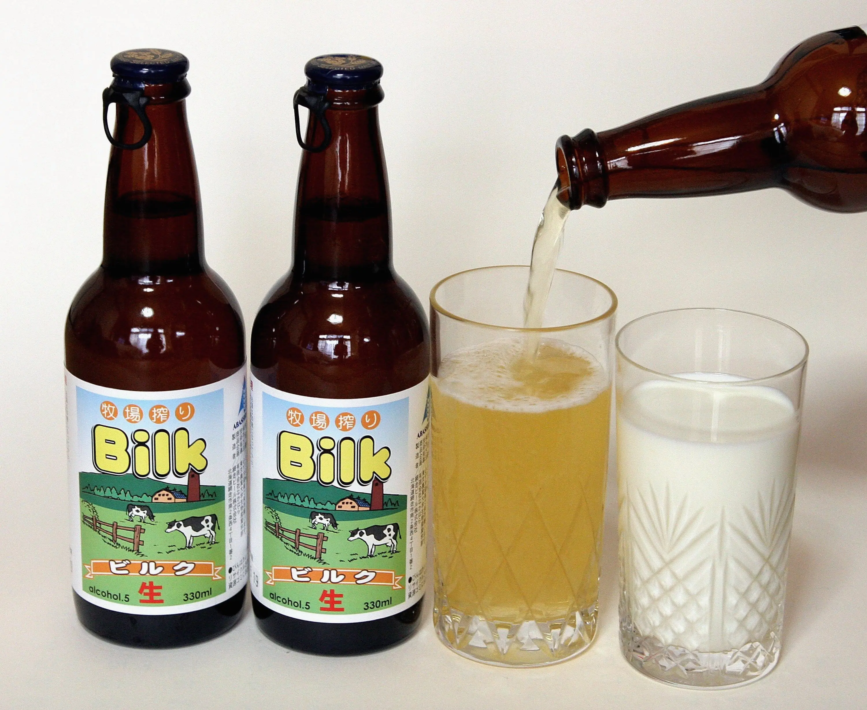 Bilk (Japanese beer drink made from milk and malt)