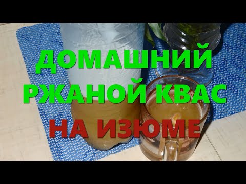 Carbonated homemade kvass from bread without yeast