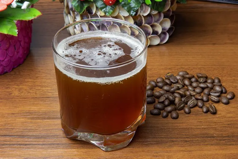 Carbonated kvass from coffee and citric acid