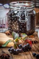 Chokeberry tincture with vodka, alcohol and moonshine