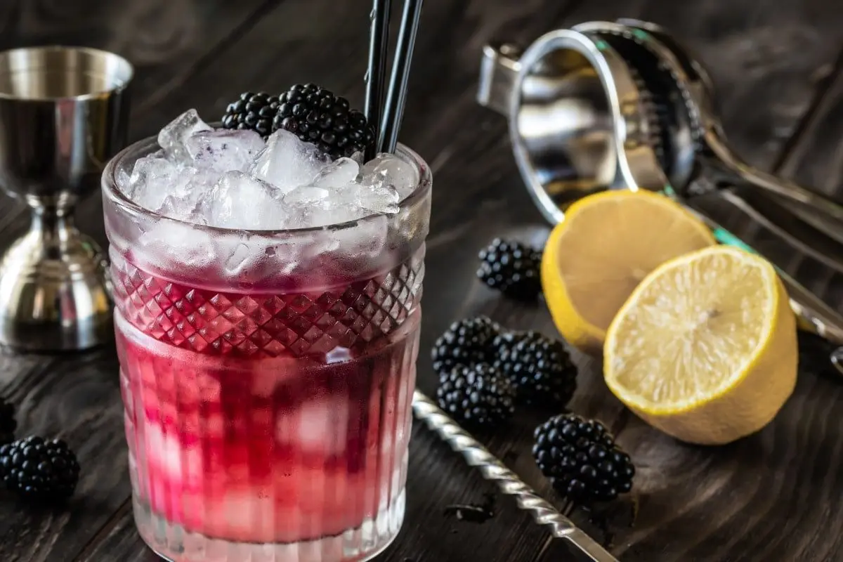 Cocktail Bramble (The Bramble) &#8211; English alcoholic &#8220;blackberry&#8221;