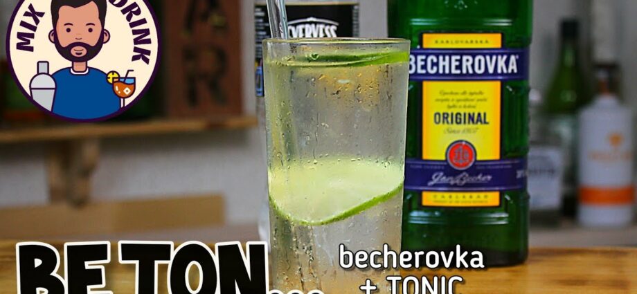 Cocktail Concrete (Betonik) &#8211; Becherovka with tonic