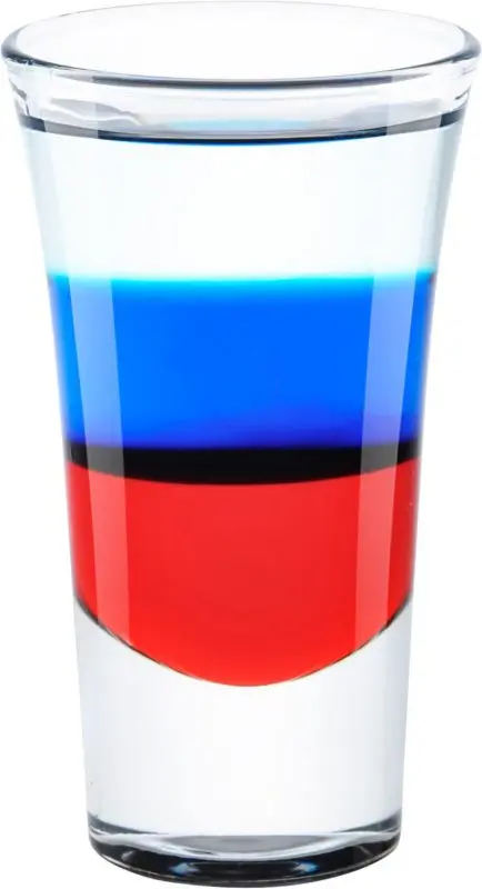 Cocktail &#8220;Flag of Russia&#8221; &#8211; a drink of patriots