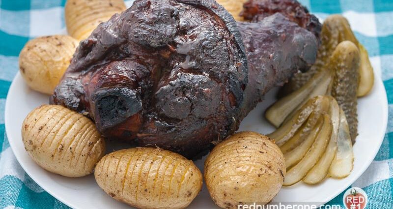 Czech pork knuckle recipe in dark beer