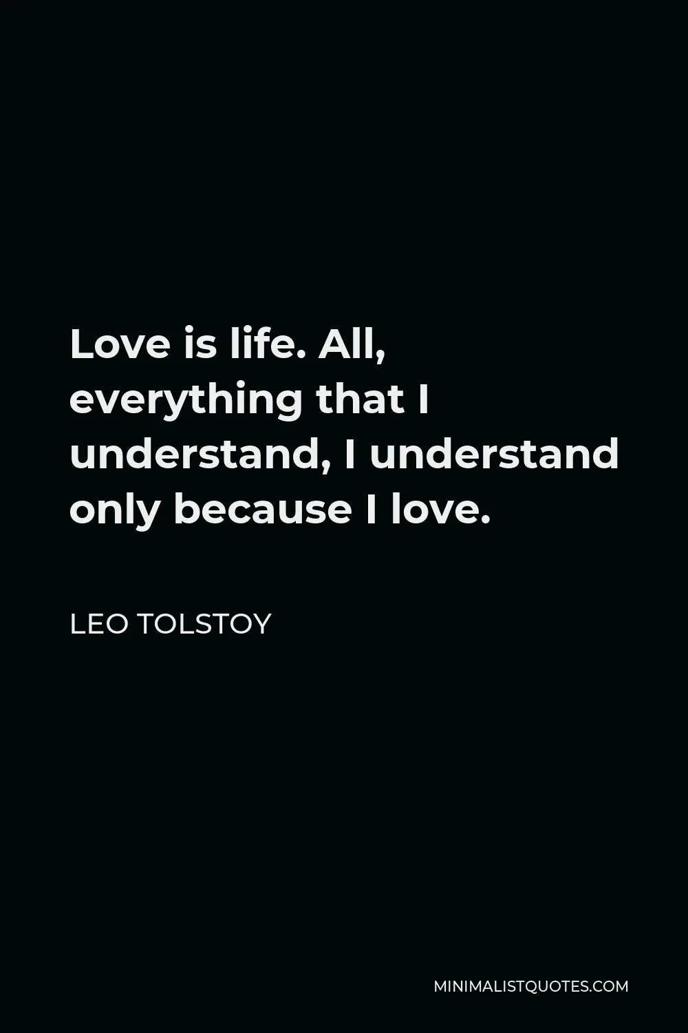 Did Leo Tolstoy understand love?