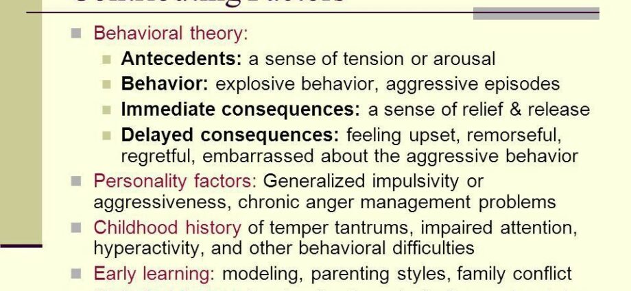 Difficult temper or &#8220;intermittent temper disorder&#8221;?