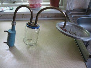 Do-it-yourself moonshine still with a steamer