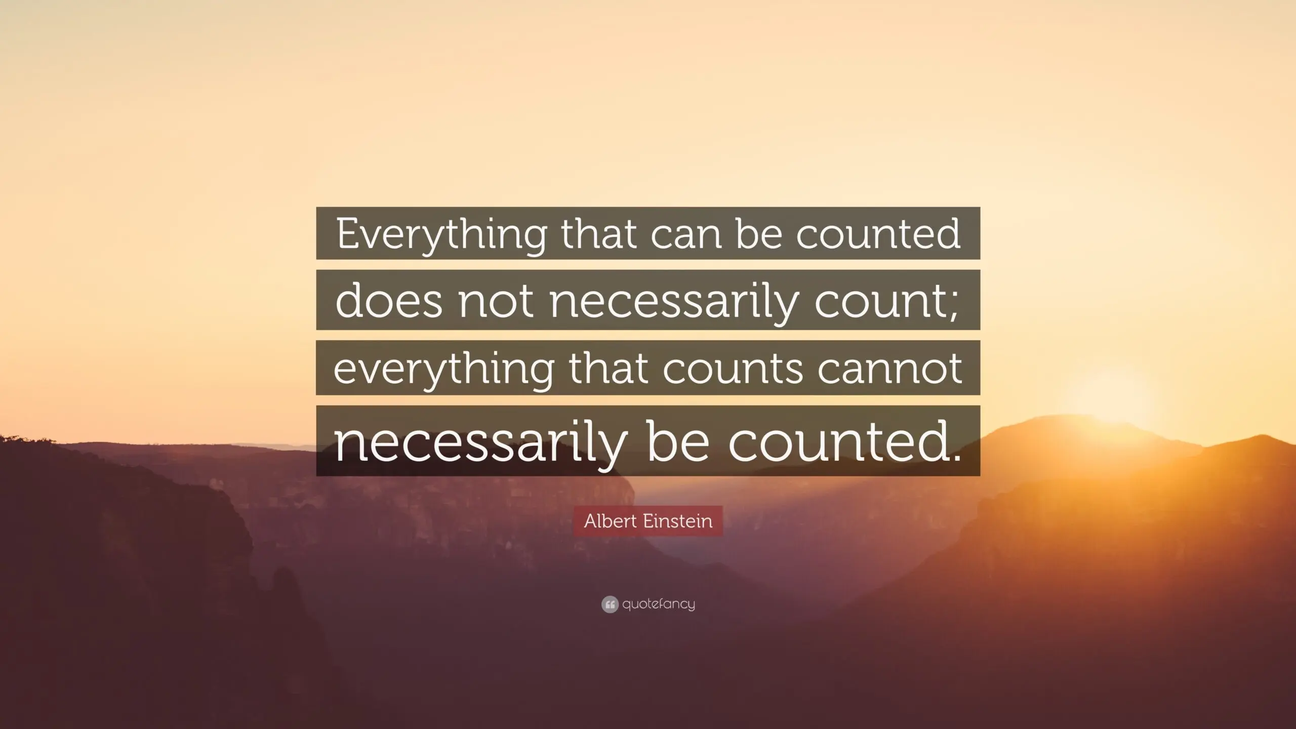 Everything will count