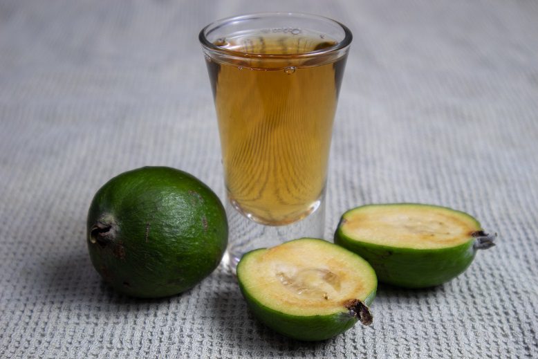 Exotic homemade feijoa liqueur