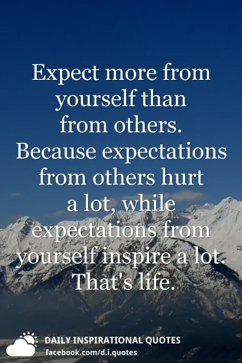 Expect more from yourself