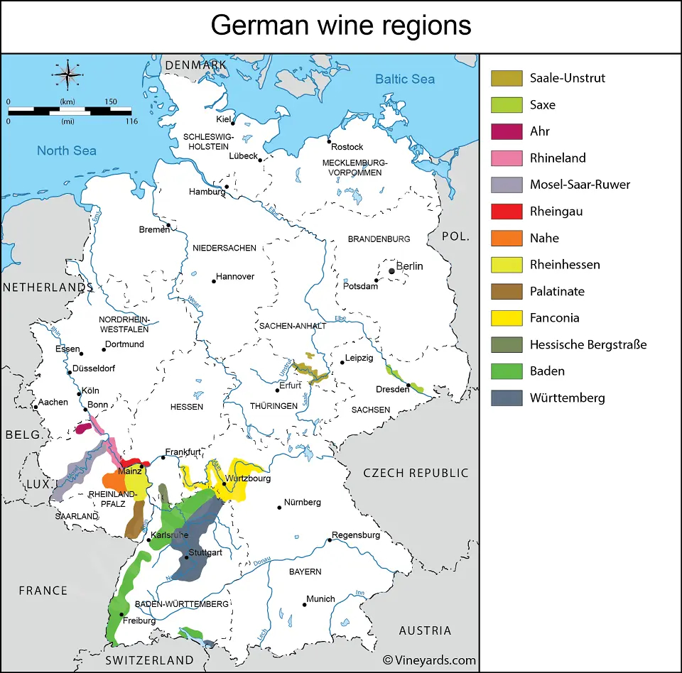 Features of German wines (Deutschen wines)