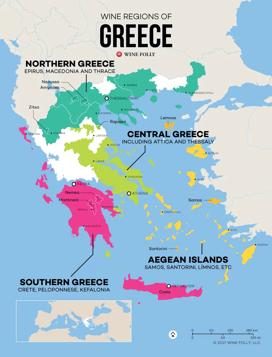 Features of Greek wines: history, regions, categories