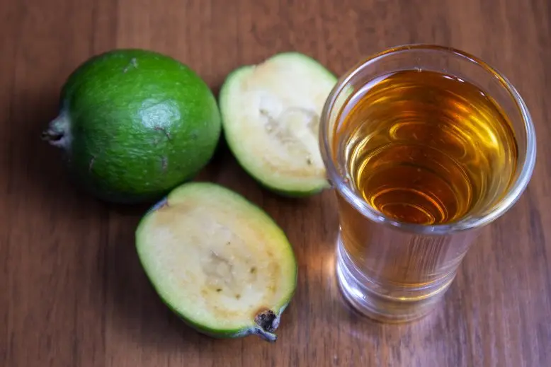 Feijoa tincture with cranberries (strawberries) or fruit alone