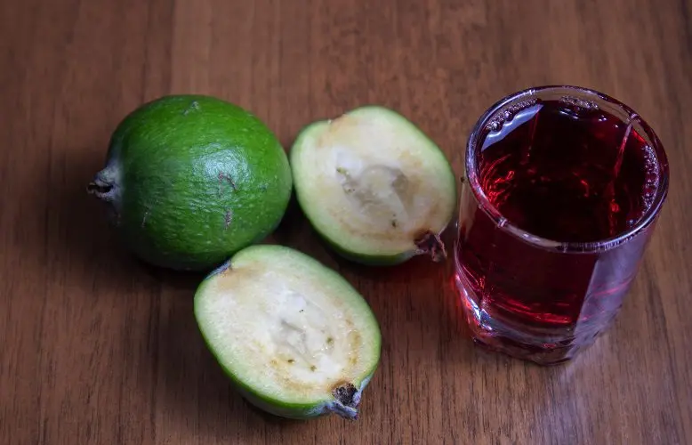 Feijoa tincture with cranberries (strawberries) or fruit alone