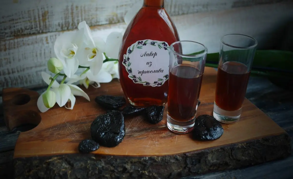 Fragrant homemade prune liqueur