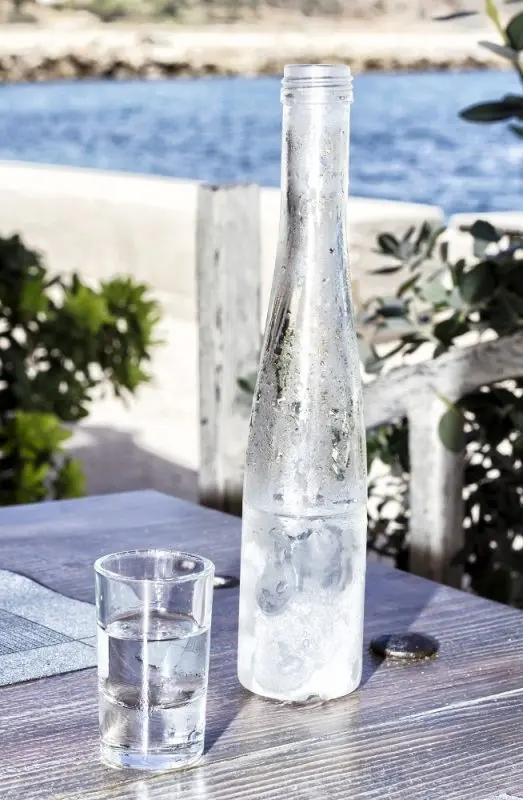 Greek vodka ouzo – a local aniseed drink
