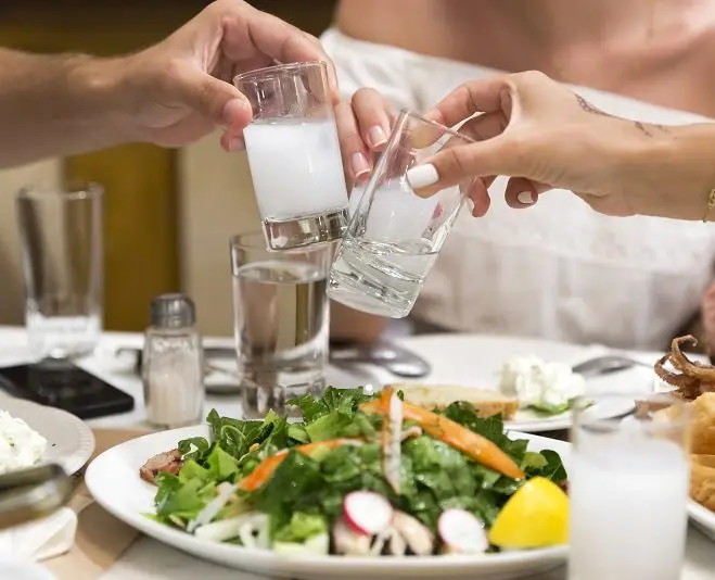Greek vodka ouzo – a local aniseed drink