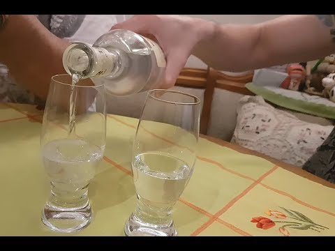 Greek vodka ouzo - a local aniseed drink