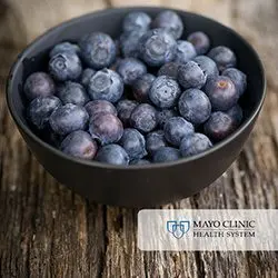 Half a cup of blueberries