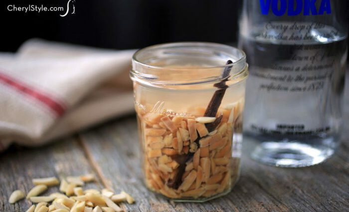 Homemade almond tincture