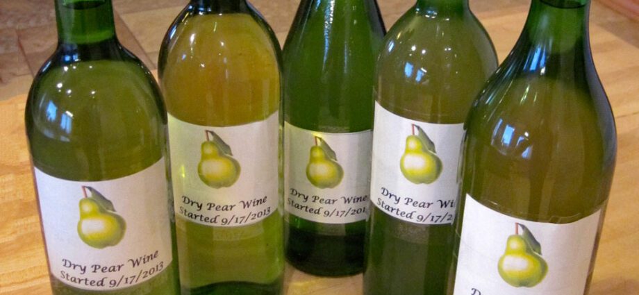 Homemade apple and pear wine