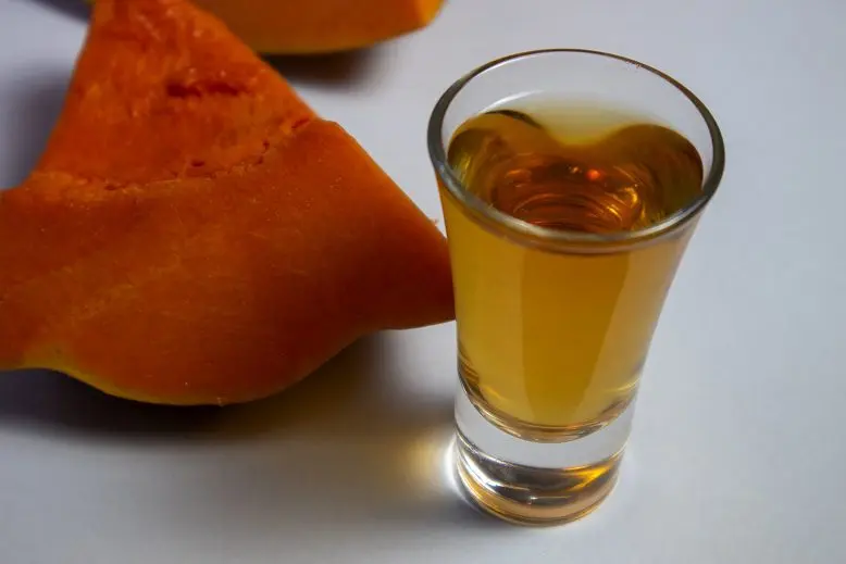 Homemade baked pumpkin liqueur