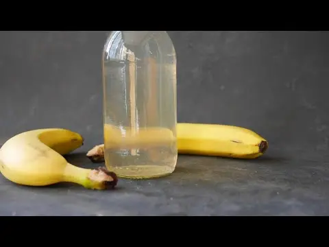 Homemade banana tincture with lemon