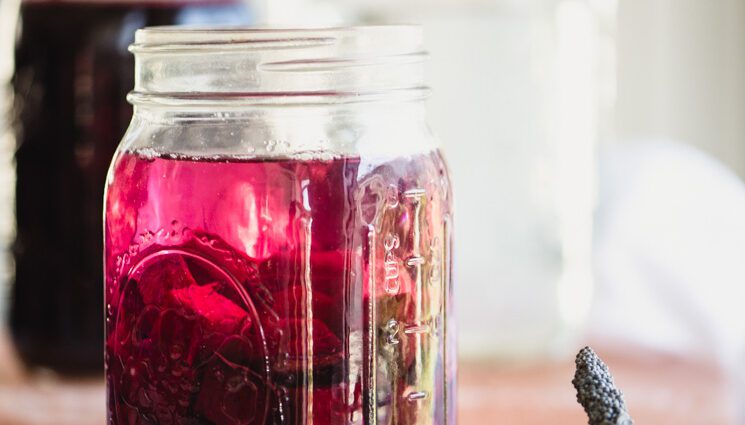 Homemade beetroot kvass without yeast with fresh dill