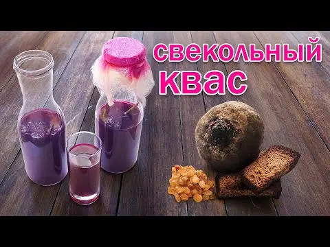 Homemade beetroot kvass without yeast with fresh dill