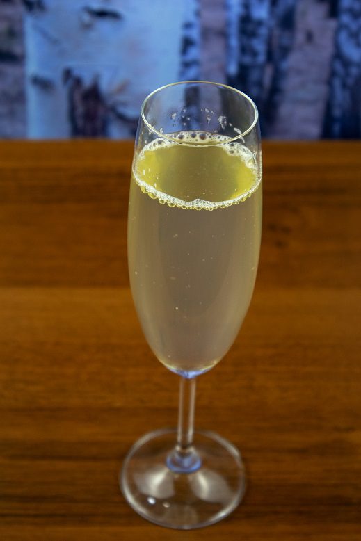 Homemade birch sap champagne