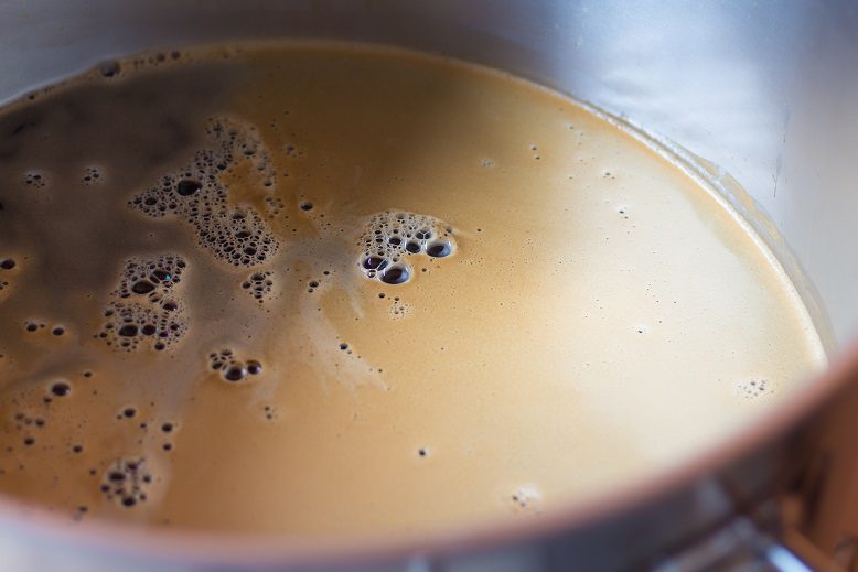 Homemade chocolate beer (chocolate stout)