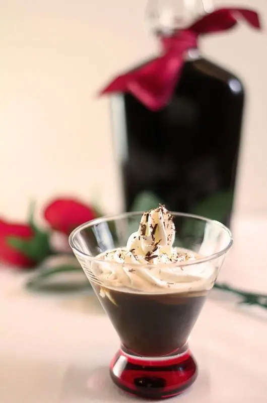 Homemade chocolate cognac &#8211; dessert liqueur