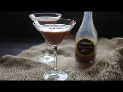 Homemade chocolate liqueur